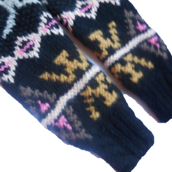 Hand Warmers Wool 20.5" long Black Thick - Picture 2 of 3